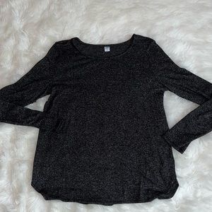 Black and White Peppered long sleeve